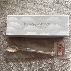 NIB Rare - Reed & Barton Silverplate Ostrich Baby Spoon